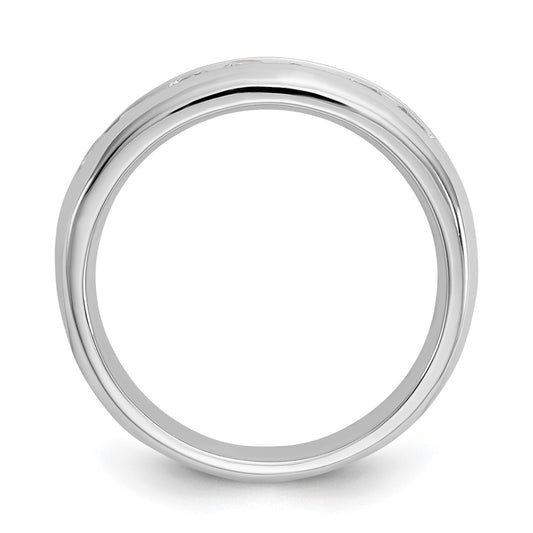 14K White Gold 7-Stone (Holds 7-2.9mm Round) Channel Band Mounting