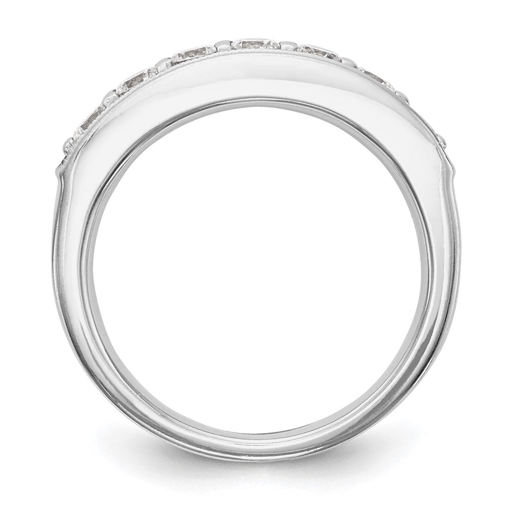 14K White Gold 7-Stone (Holds 7-2.9mm Round) Channel Band Mounting