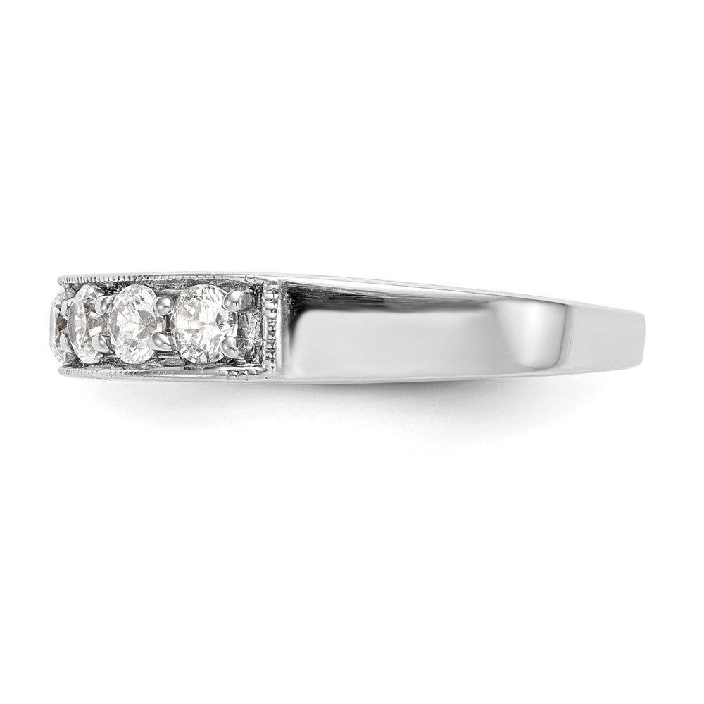 14K White Gold 7-Stone (Holds 7-2.9mm Round) Channel Band Mounting