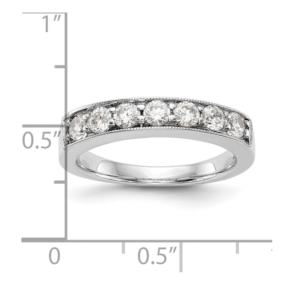 14K White Gold 7-Stone (Holds 7-2.9mm Round) Channel Band Mounting