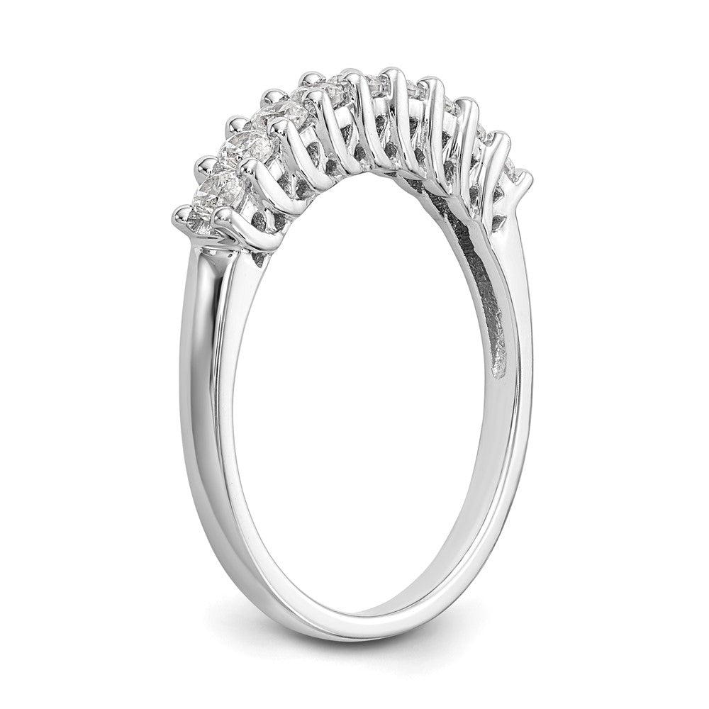 14K White Gold 9-Stone Shared Prong (Holds 9-2.3mm Round) Diamond Band Mounting