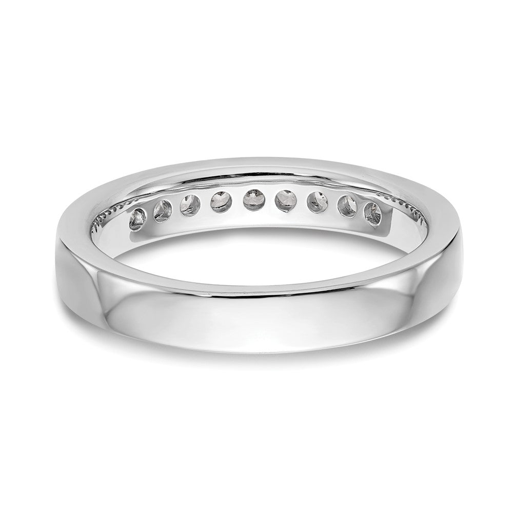 14k White Gold 9-Stone (Holds 9-1.9mm Round) Ladies Channel Band Mounting