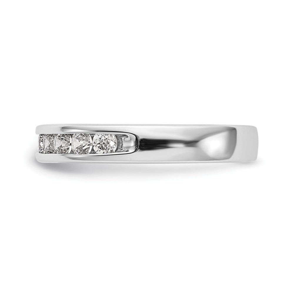14k White Gold 9-Stone (Holds 9-2.4mm Round) Ladies Channel Band Mounting