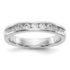 14k White Gold 9-Stone (Holds 9-2.4mm Round) Ladies Channel Band Mounting