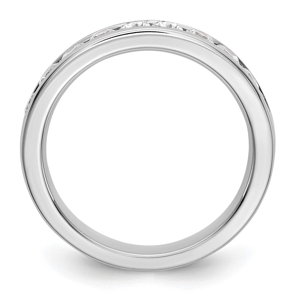 14k White Gold 9-Stone (Holds 9-2.7mm Round) Ladies Channel Band Mounting