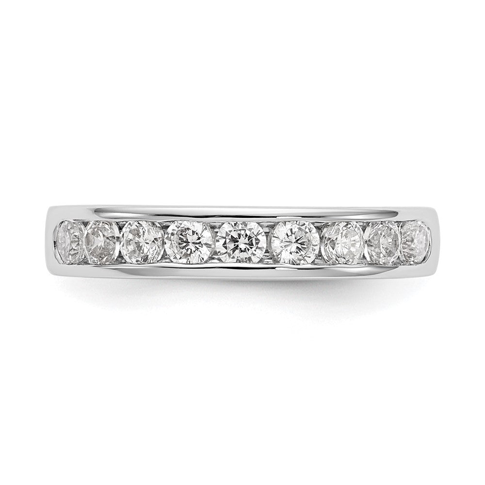 14k White Gold 9-Stone (Holds 9-1.9mm Round) Channel Band Mounting (Closed)