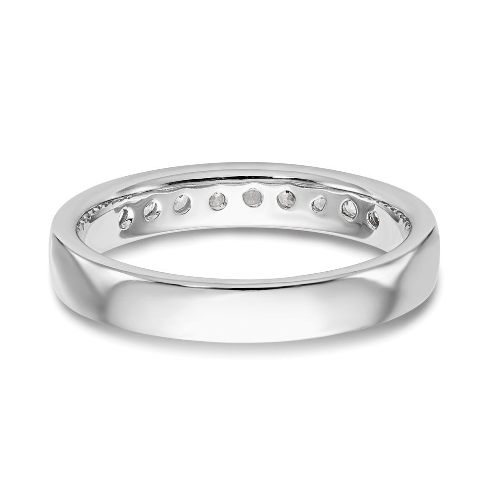 14k White Gold 9-Stone (Holds 9-1.9mm Round) Channel Band Mounting (Closed)