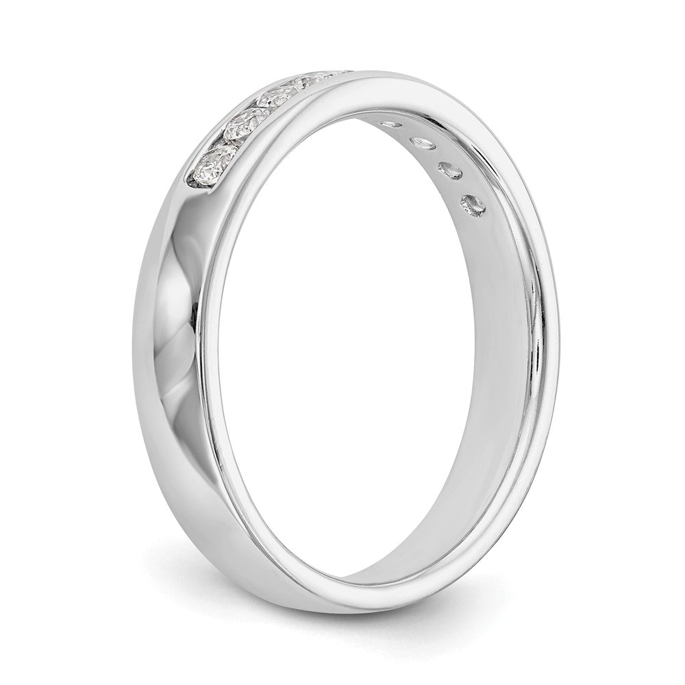 14k White Gold 9-Stone (Holds 9-1.9mm Round) Channel Band Mounting (Closed)