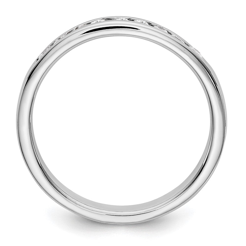 14k White Gold 9-Stone (Holds 9-2.0mm Round) Channel Band Mounting (Closed)