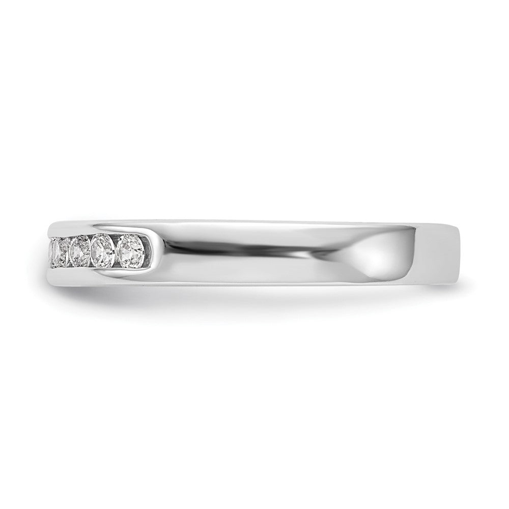14k White Gold 9-Stone (Holds 9-2.0mm Round) Channel Band Mounting (Closed)