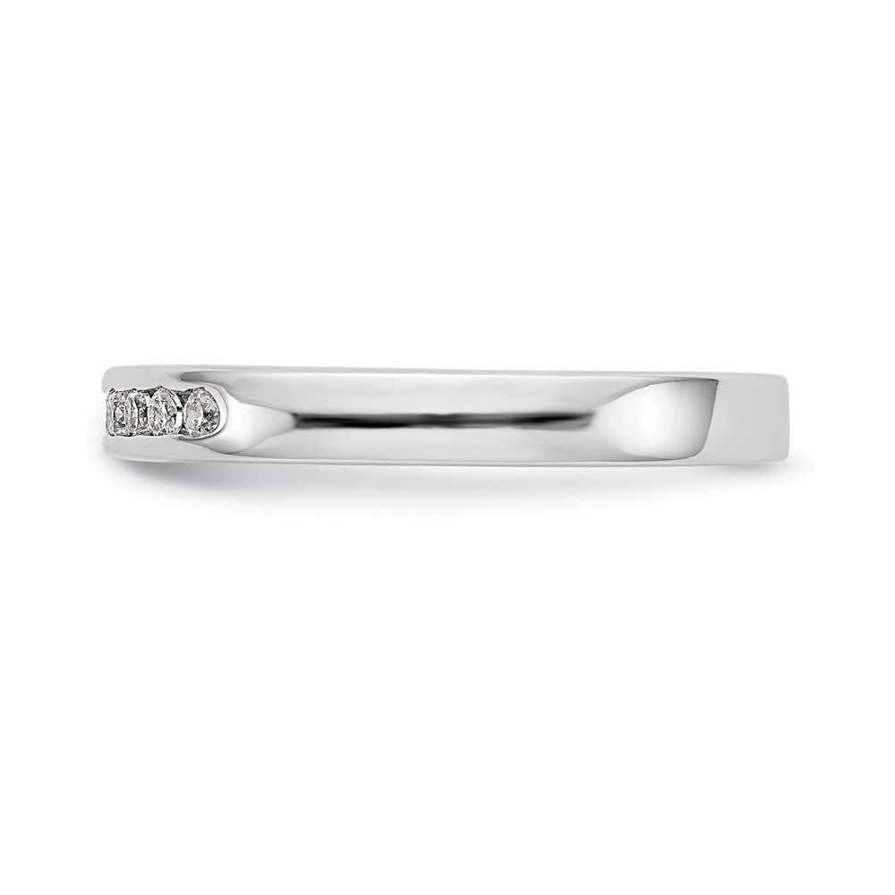 14k White Gold 9-Stone (Holds 9-1.6mm Round) Channel Band Mounting (Closed)