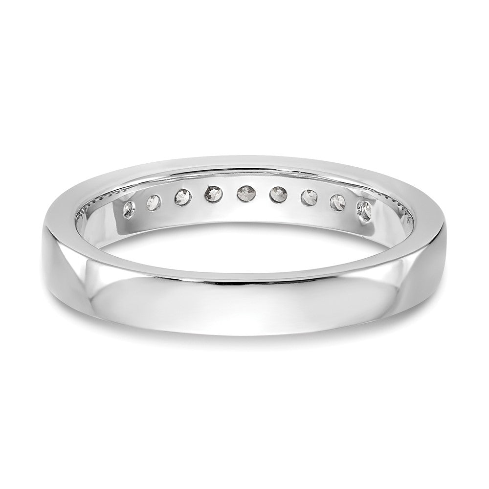 14k White Gold 9-Stone (Holds 9-1.9mm Round) Channel Band Mounting (Closed)