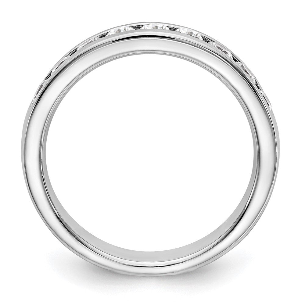 14k White Gold 9-Stone (Holds 9-2.5mm Round) Channel Band Mounting (Closed)