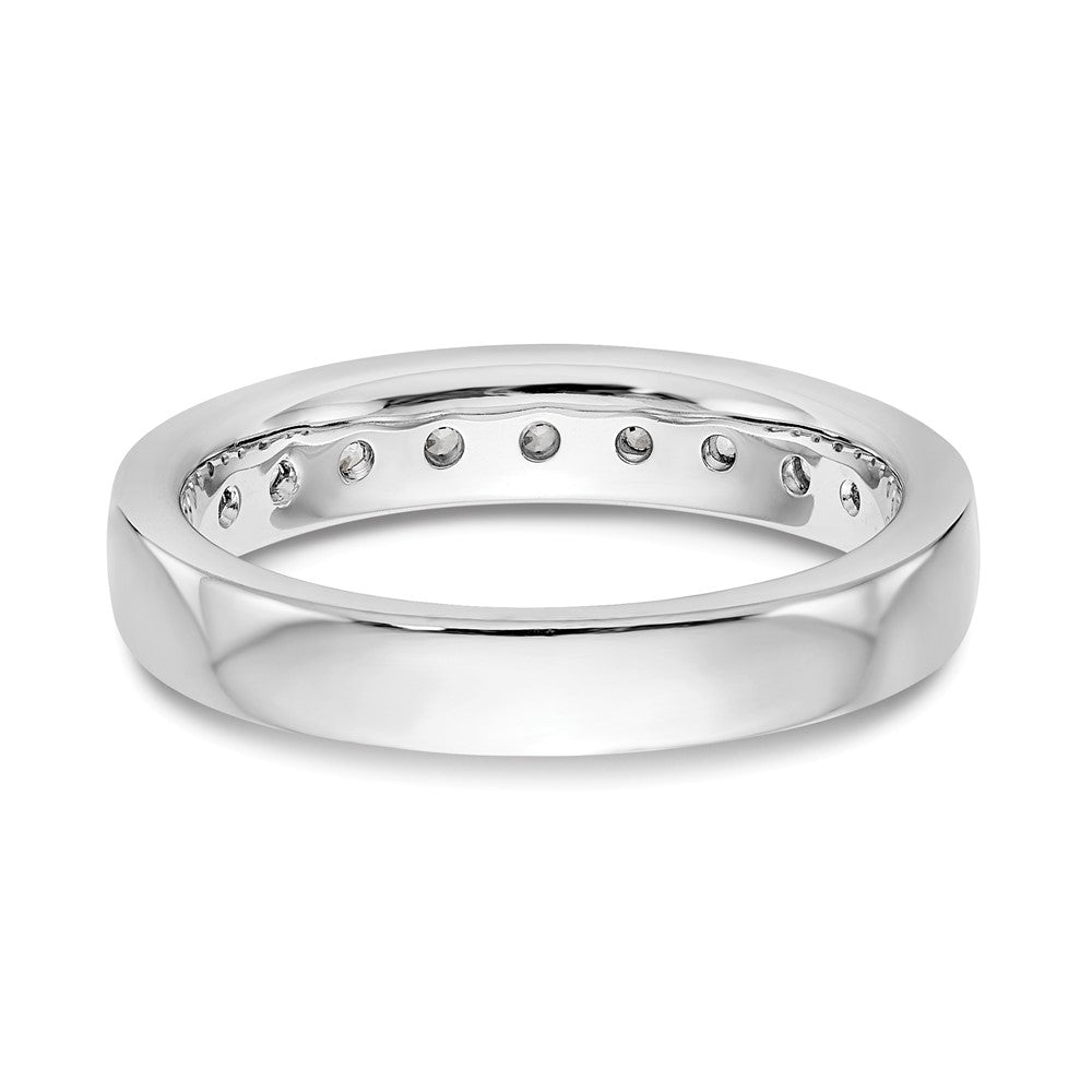 14k White Gold 9-Stone (Holds 9-2.5mm Round) Channel Band Mounting (Closed)