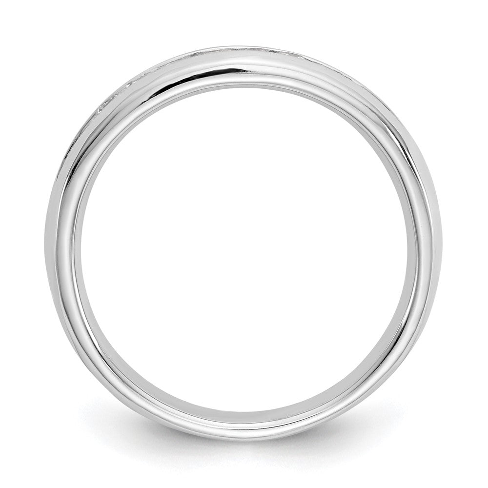 14K White Gold 9-Stone (Holds 9-1.8mm Round) Channel Band Mounting