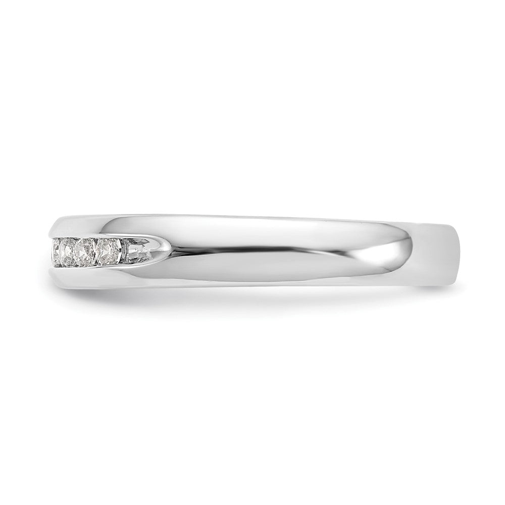 14K White Gold 9-Stone (Holds 9-1.8mm Round) Channel Band Mounting