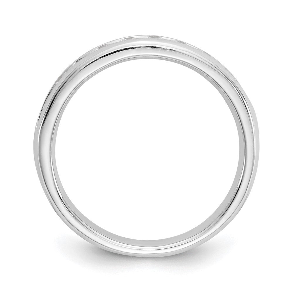 14K White Gold 9-Stone (Holds 9-2.2mm Round) Channel Band Mounting