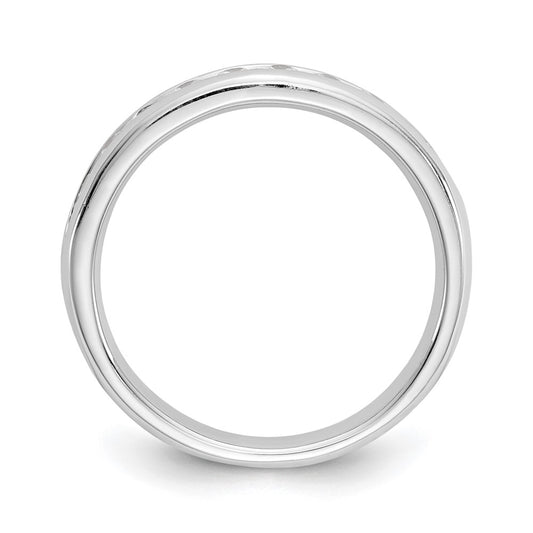 14K White Gold 9-Stone (Holds 9-2.2mm Round) Channel Band Mounting