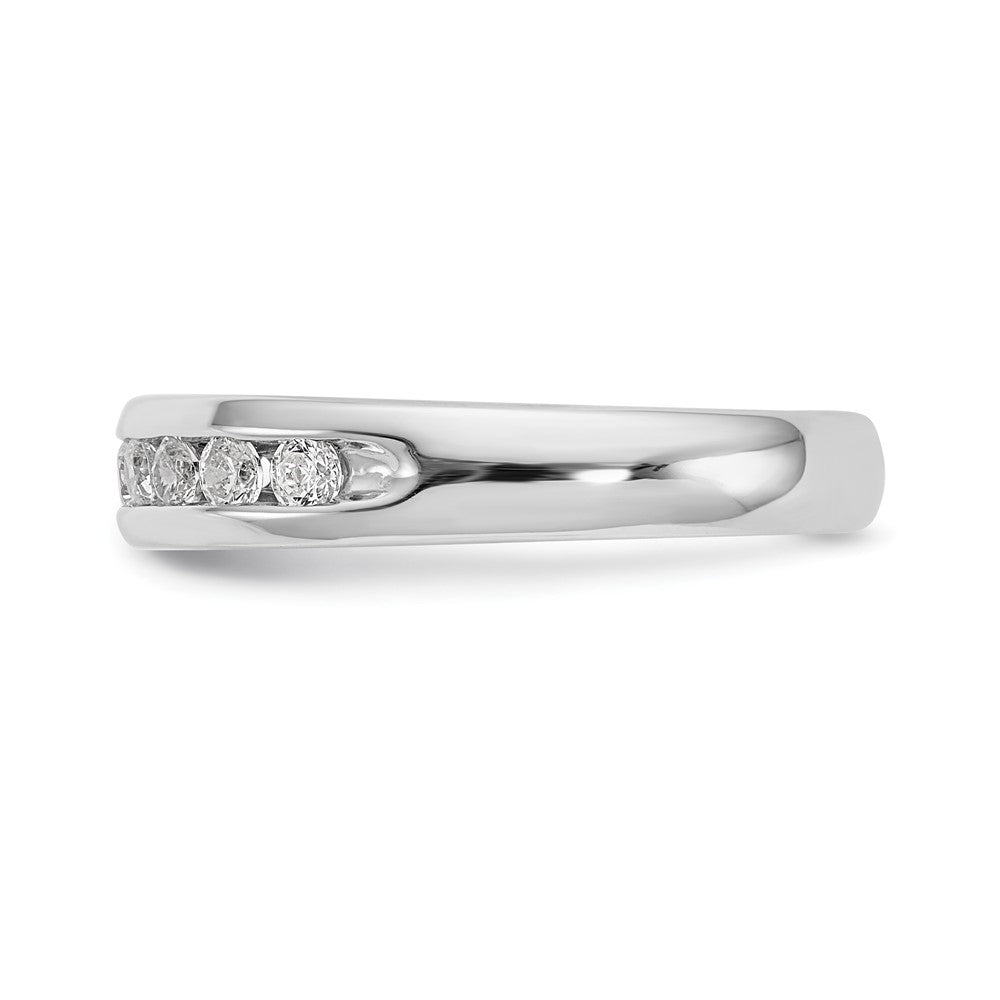 14K White Gold 9-Stone (Holds 9-2.2mm Round) Channel Band Mounting