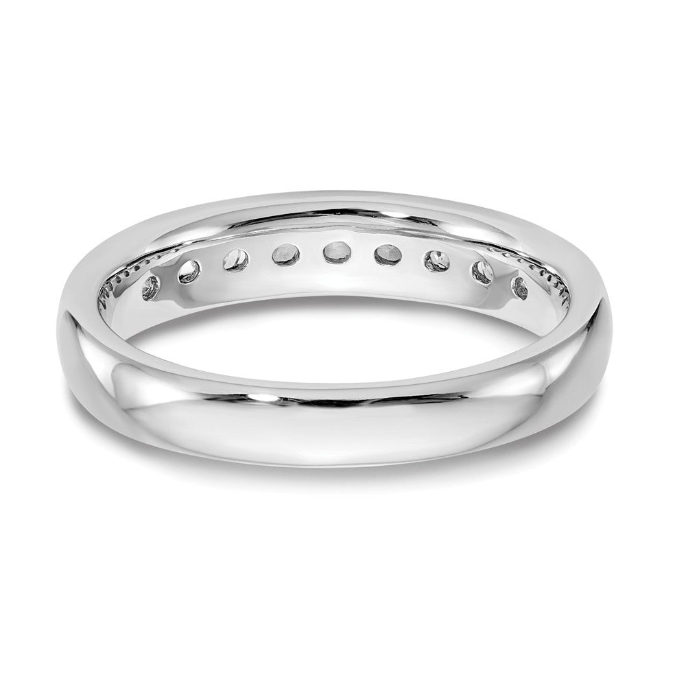 14K White Gold 9-Stone (Holds 9-2.2mm Round) Channel Band Mounting