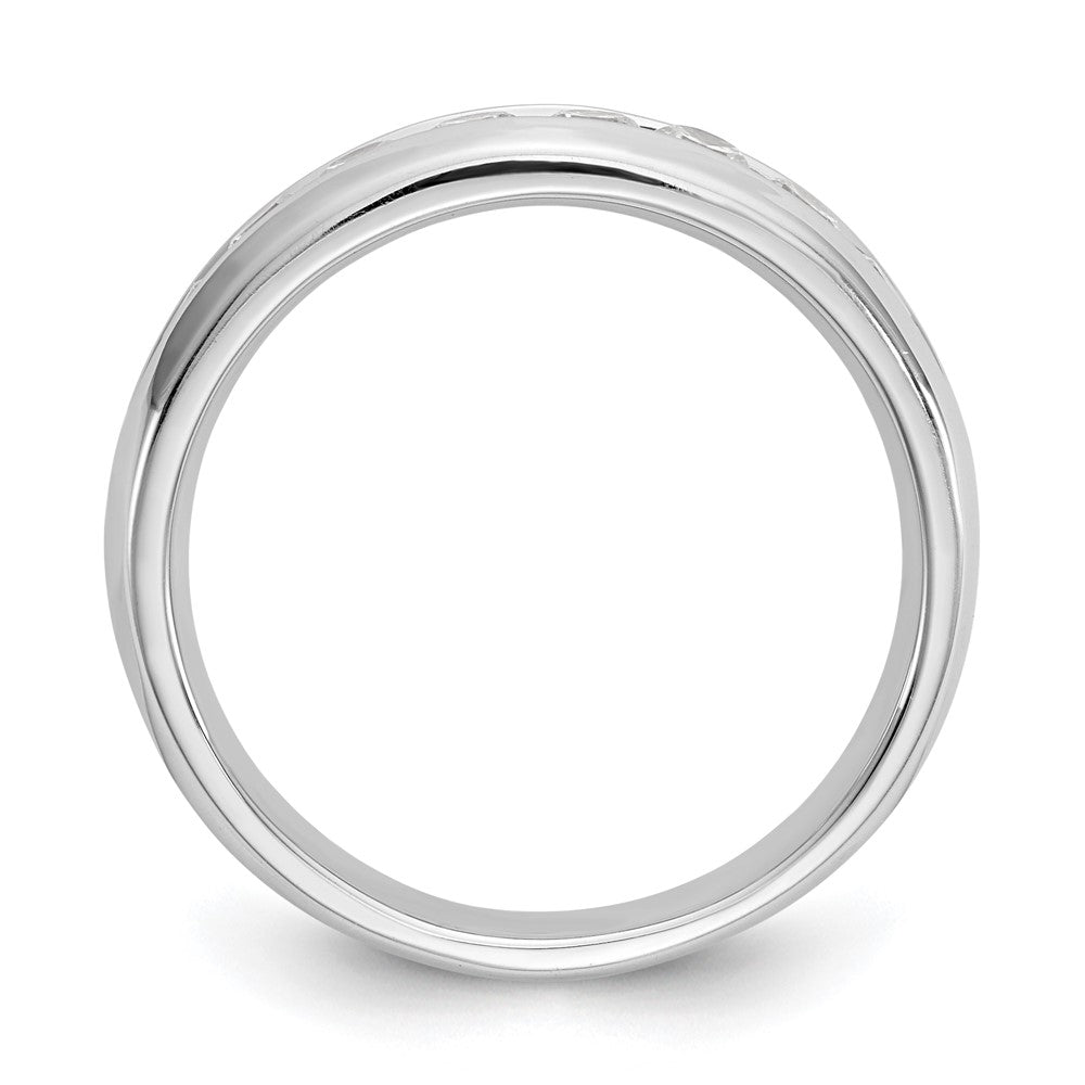 14K White Gold 9-Stone (Holds 9-2.6mm Round) Channel Band Mounting