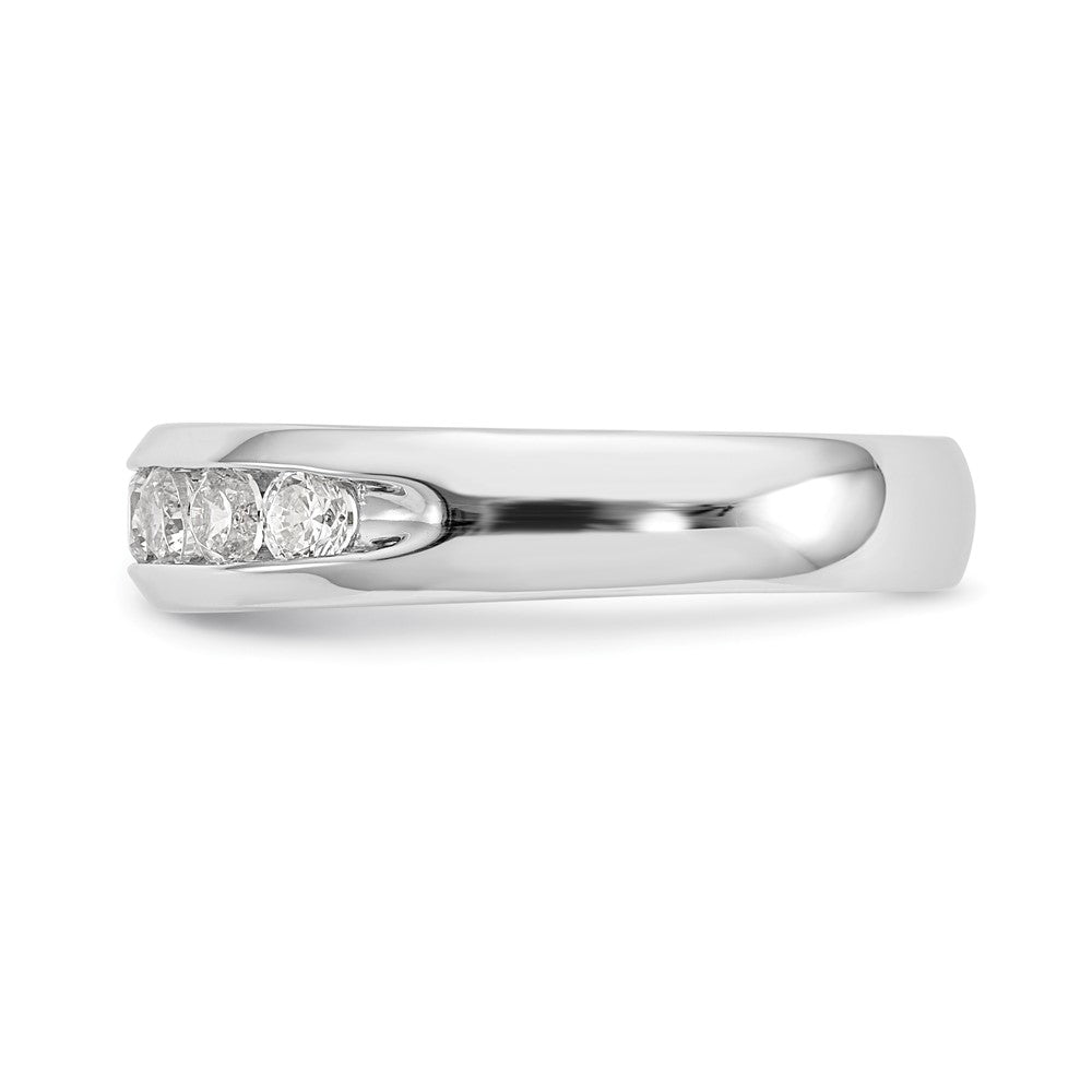 14K White Gold 9-Stone (Holds 9-2.6mm Round) Channel Band Mounting
