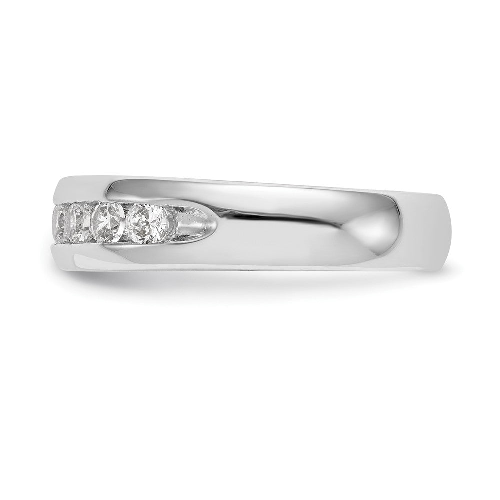 14K White Gold 9-Stone (Holds 9-2.7mm Round) Channel Band Mounting