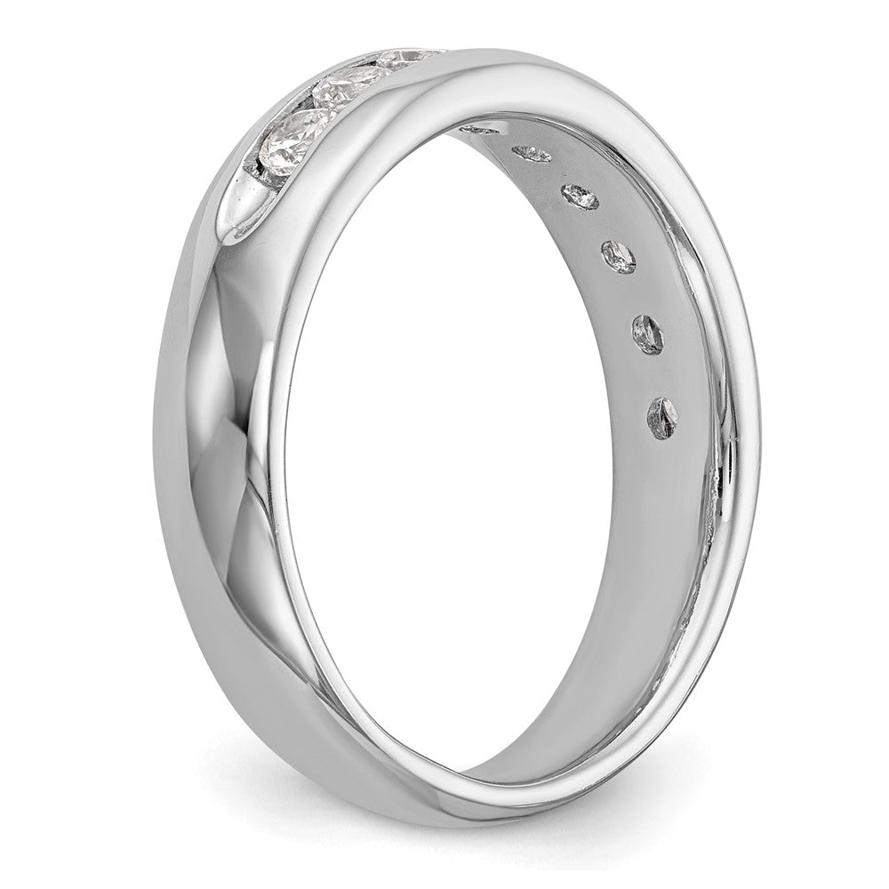 14K White Gold 9-Stone (Holds 9-2.7mm Round) Channel Band Mounting