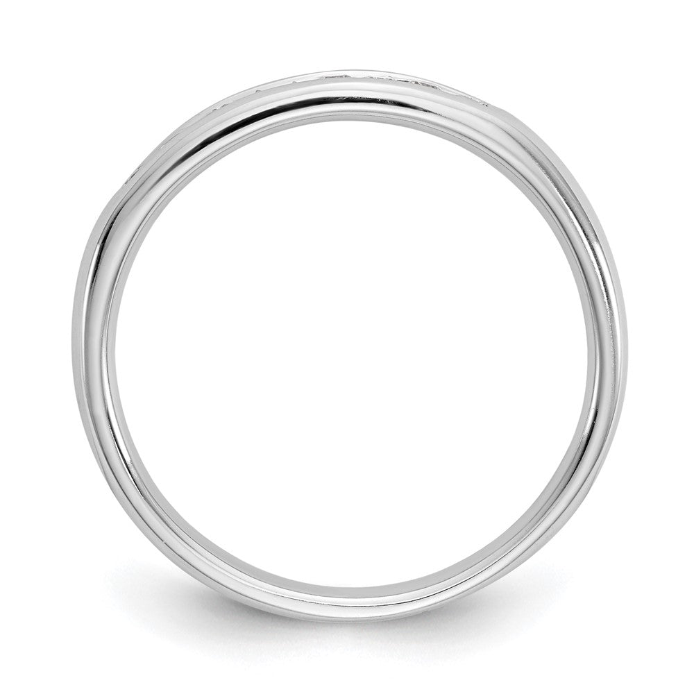 14K White Gold 9-Stone (Holds 9-1.5mm Round) Channel Band Mounting