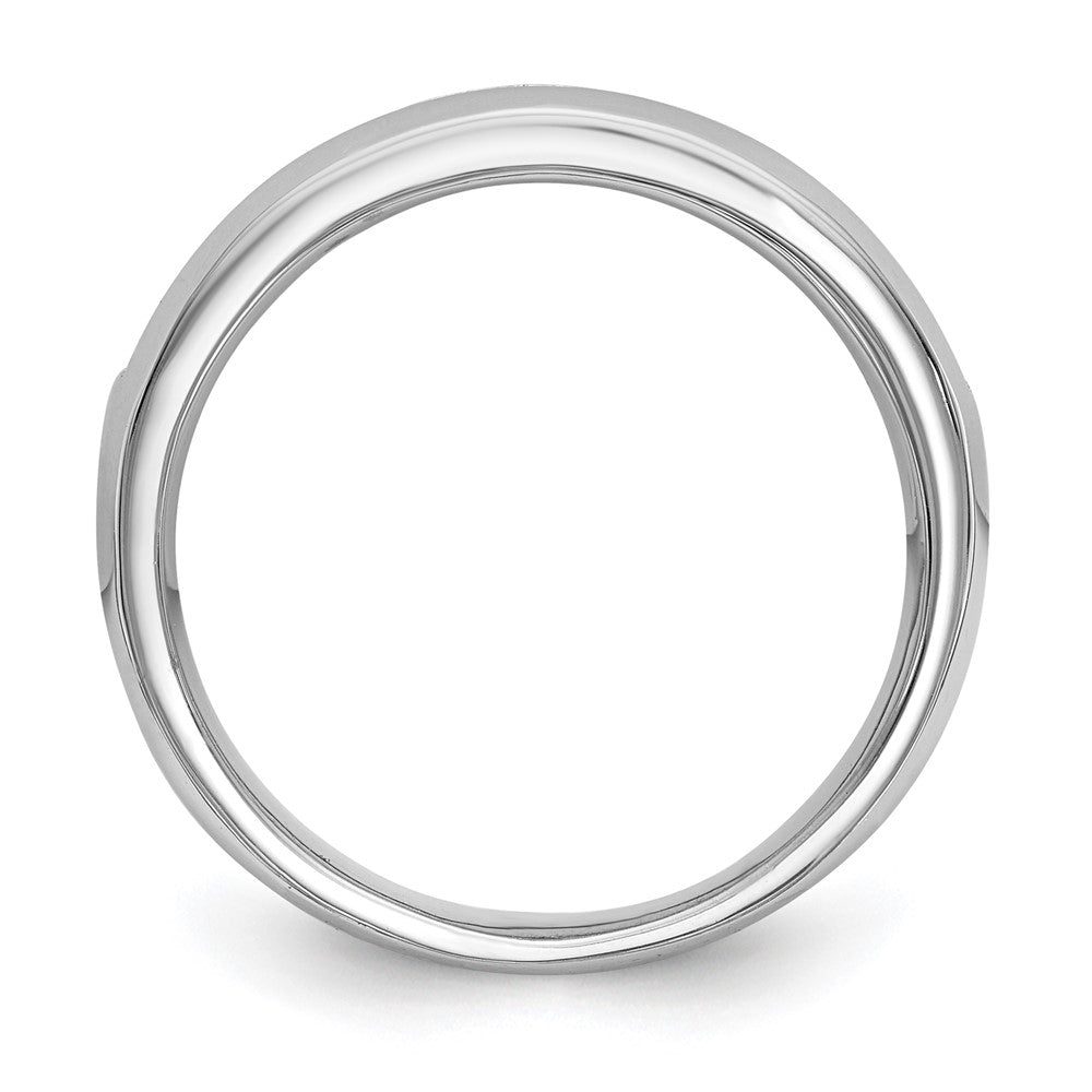 14K White Gold 9-Stone (Holds 9-3.0mm Round) Channel Band Mounting