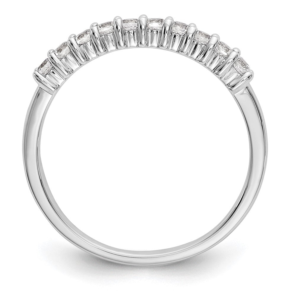 14k White Gold 1 carat Lab Grown Diamond VS/SI+ G+ Ten Stone Complete Fashion band