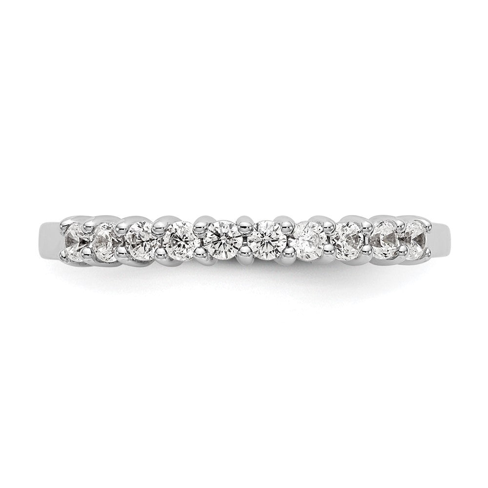 14k White Gold 1 carat Lab Grown Diamond VS/SI+ G+ Ten Stone Complete Fashion band