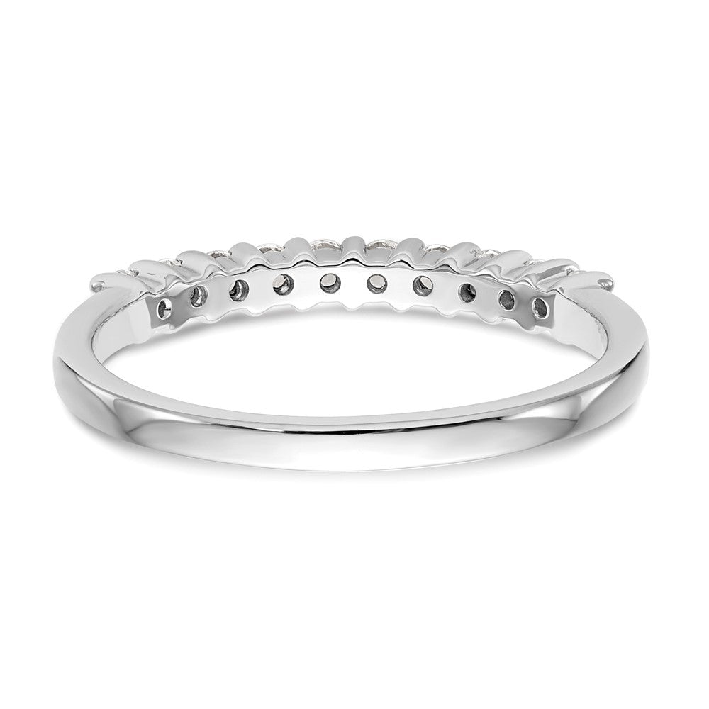 14K White Gold 10-Stone Shared Prong (Holds 10-1.9mm Round) Diamond Band Mounting