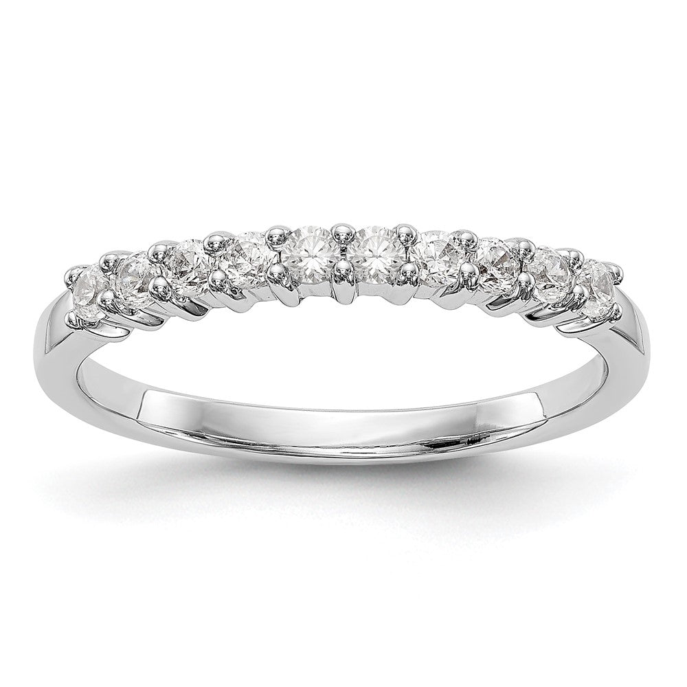 14k White Gold 1 carat Lab Grown Diamond VS/SI+ G+ Ten Stone Complete Fashion band
