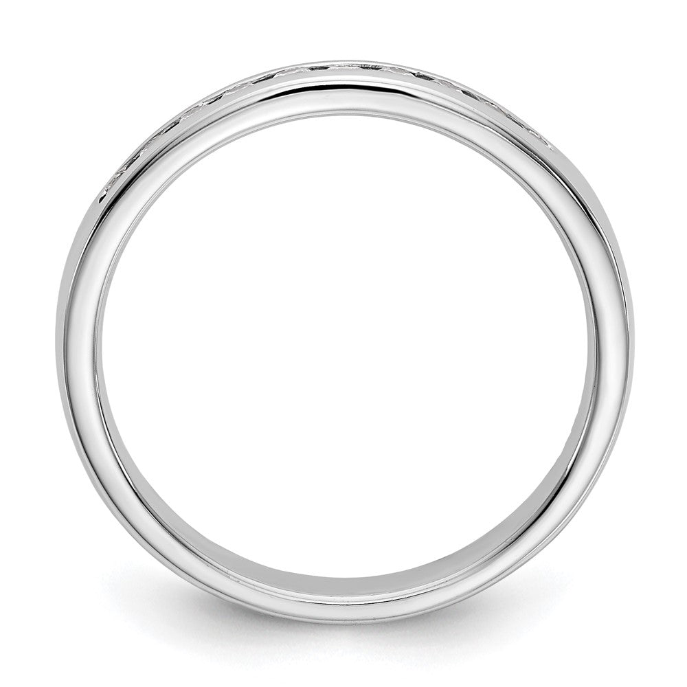 14k White Gold 10-Stone (Holds 10-1.7mm Round) Channel Band Mounting (Closed)