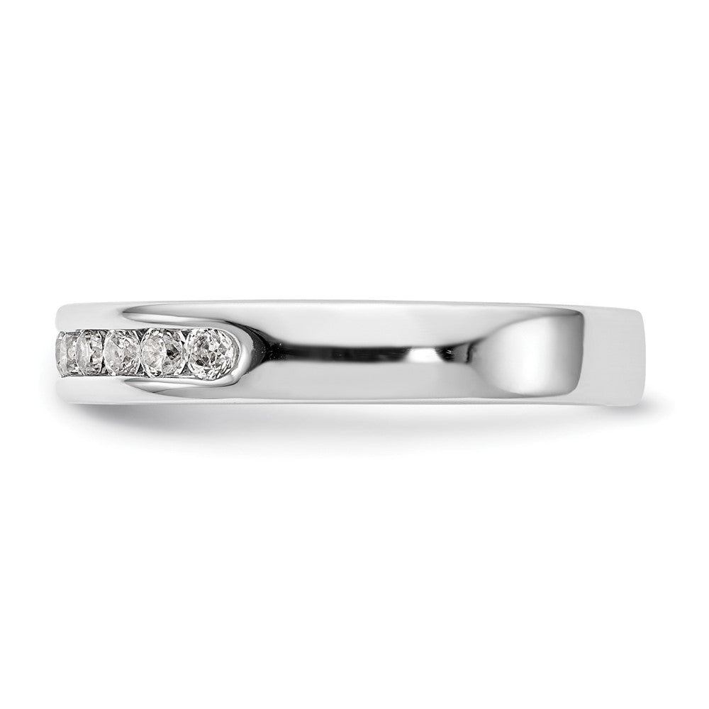 14k White Gold 10-Stone (Holds 10-2.0mm Round) Channel Band Mounting (Closed)
