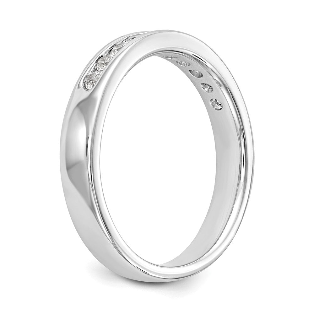 14k White Gold 10-Stone (Holds 10-2.0mm Round) Channel Band Mounting (Closed)