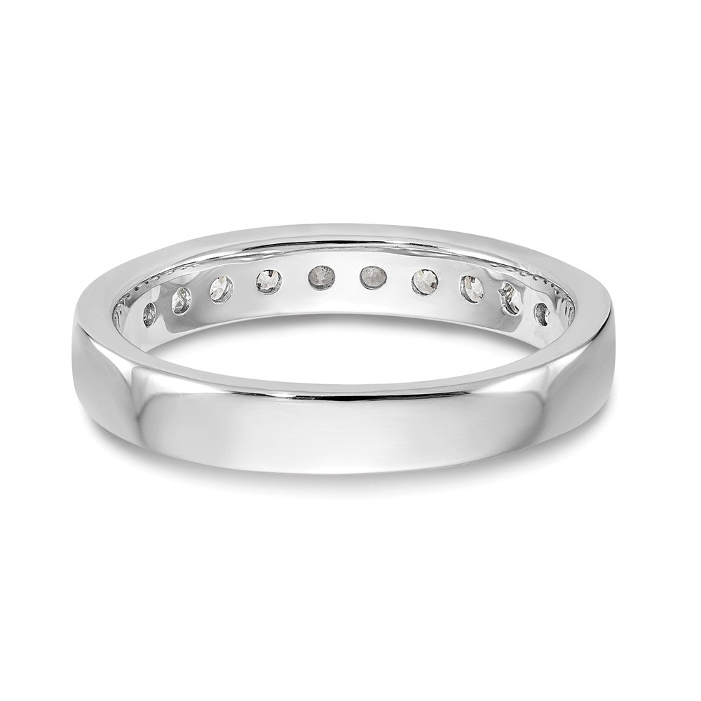 14k White Gold 10-Stone (Holds 10-2.4mm Round) Channel Band Mounting (Closed)