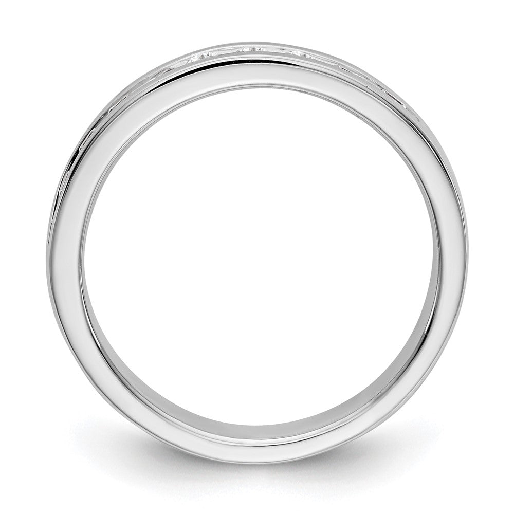 14k White Gold 10-Stone (Holds 10-2.0mm Round) Ladies Channel Band Mounting