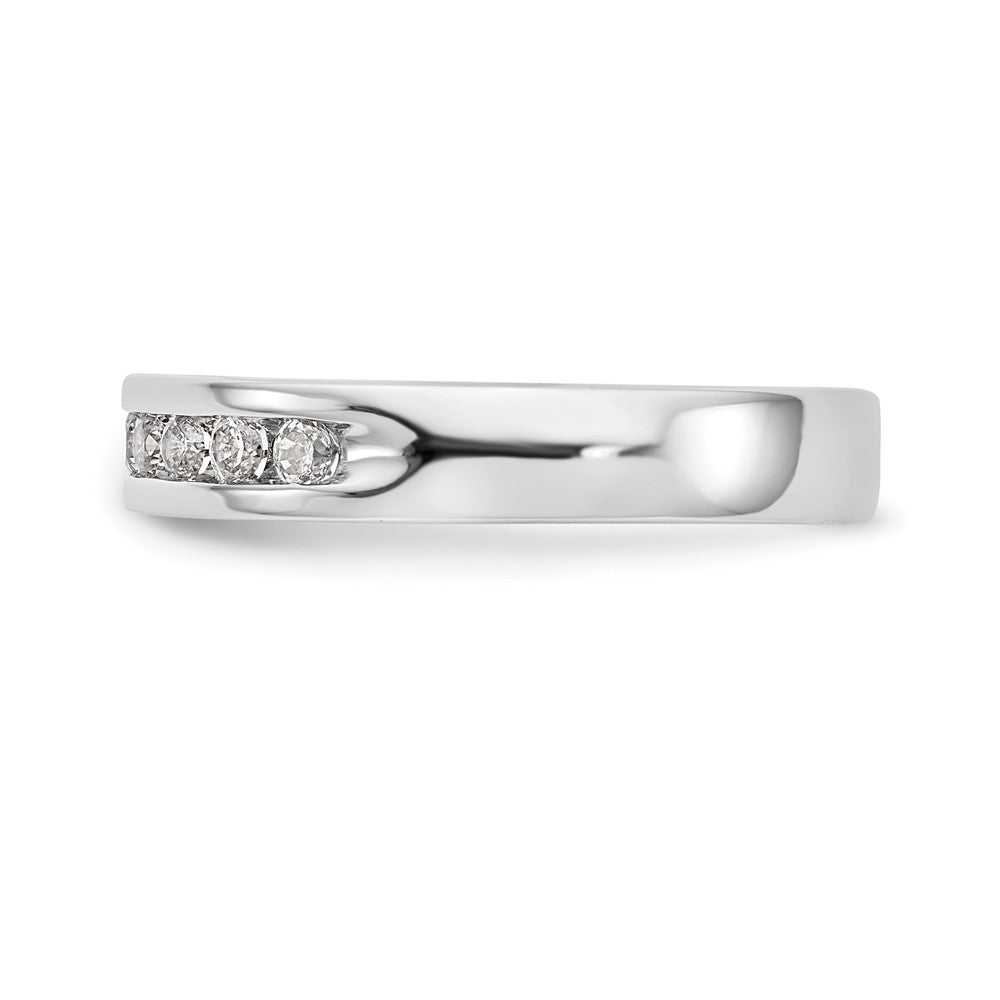 14k White Gold 10-Stone (Holds 10-2.0mm Round) Ladies Channel Band Mounting