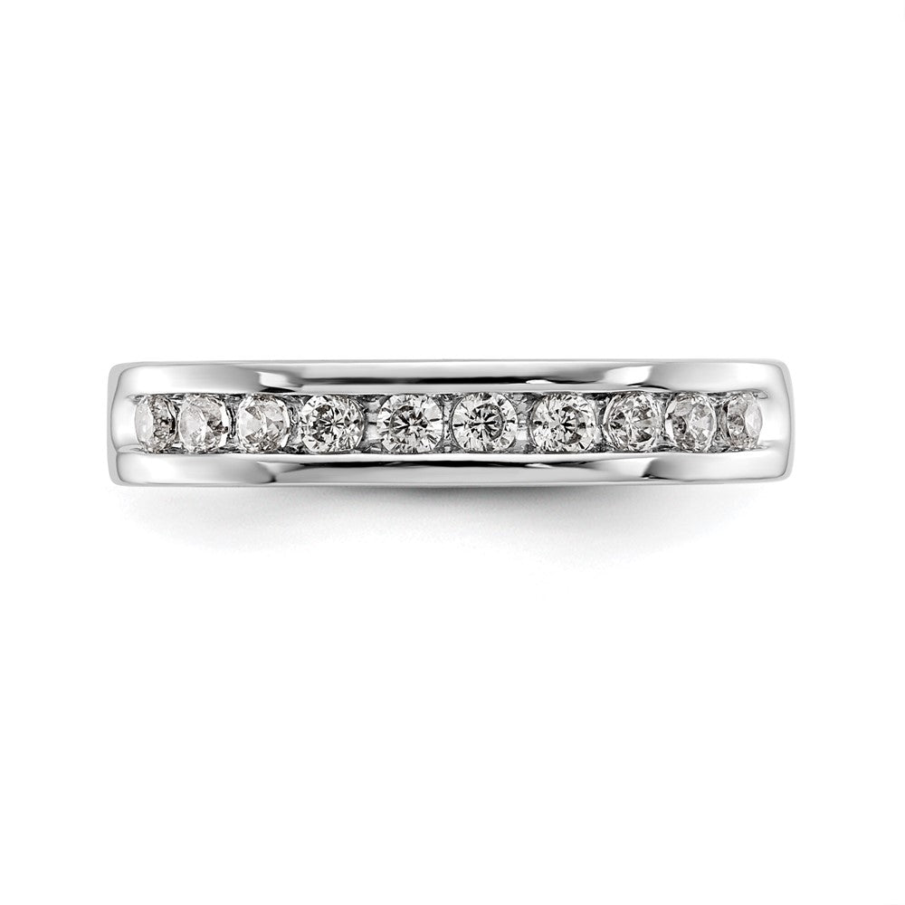 14k White Gold 10-Stone (Holds 10-2.0mm Round) Ladies Channel Band Mounting