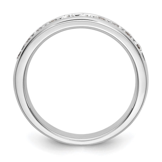 14k White Gold 10-Stone (Holds 10-2.4mm Round) Ladies Channel Band Mounting