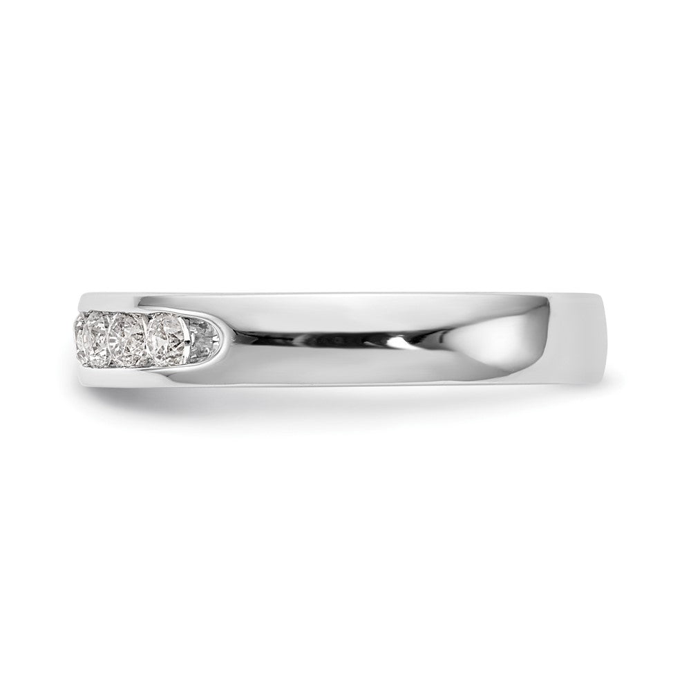 14k White Gold 10-Stone (Holds 10-2.4mm Round) Ladies Channel Band Mounting