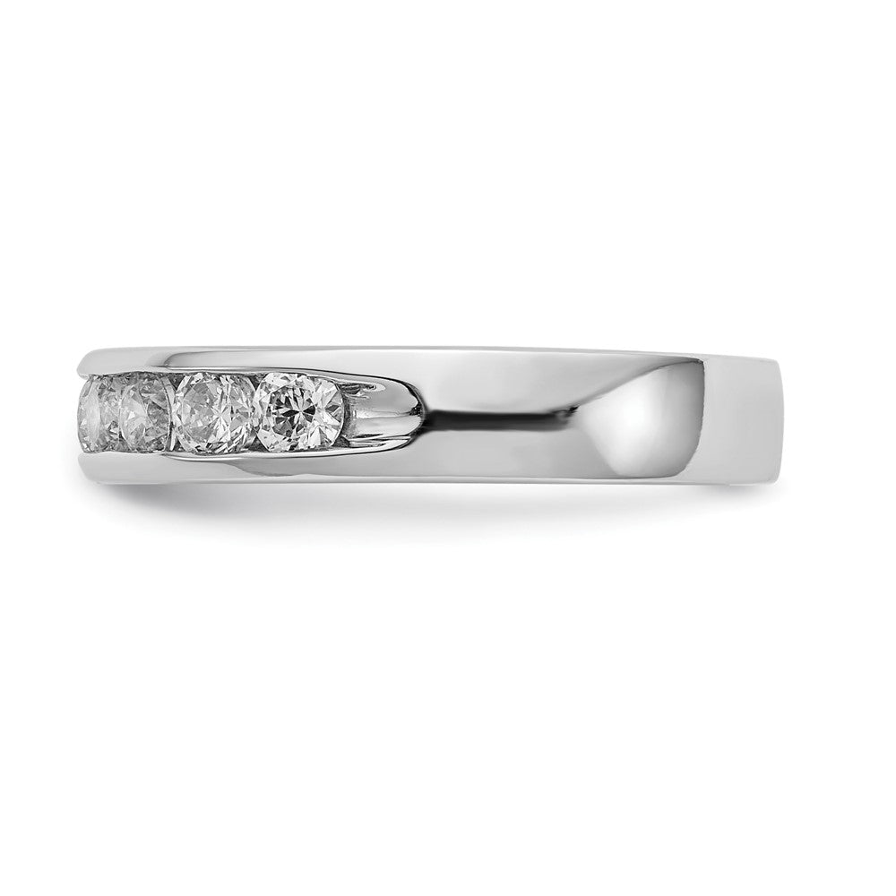 14k White Gold 10-Stone (Holds 10-2.9mm Round) Ladies Channel Band Mounting