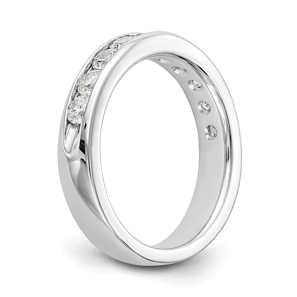 14k White Gold 10-Stone (Holds 10-2.9mm Round) Ladies Channel Band Mounting