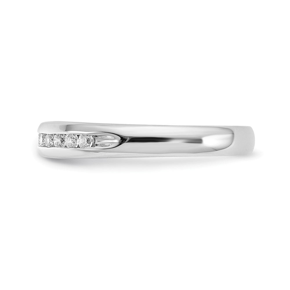 14K White Gold 11-Stone 1/4 carat Round Diamond Complete Channel Band