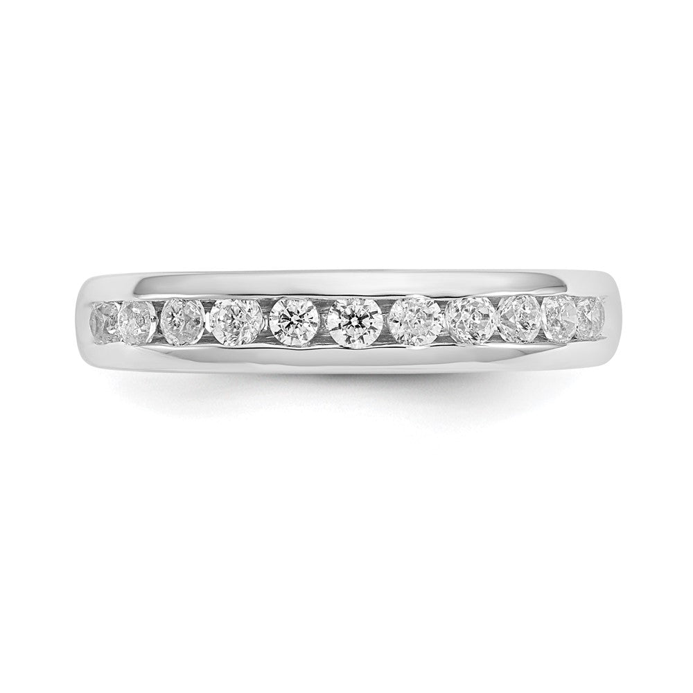 14K White Gold 11-Stone (Holds 11-2.1mm Round) Channel Band Mounting