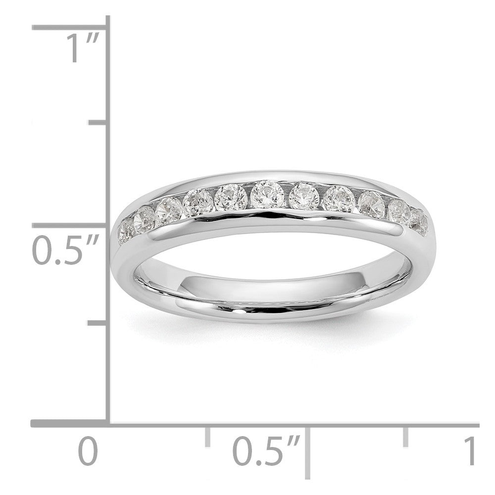 14K White Gold 11-Stone (Holds 11-2.1mm Round) Channel Band Mounting