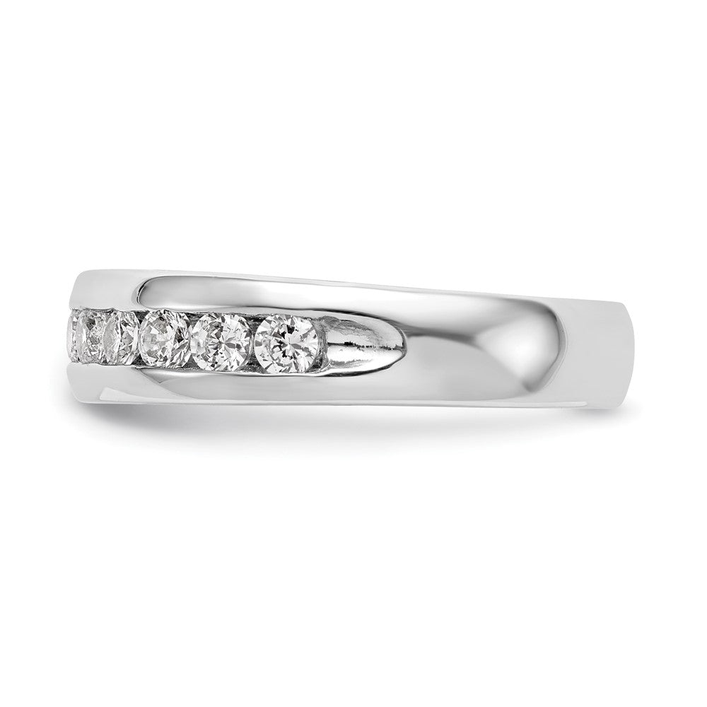 14K White Gold 11-Stone (Holds 11-2.6mm Round) Channel Band Mounting
