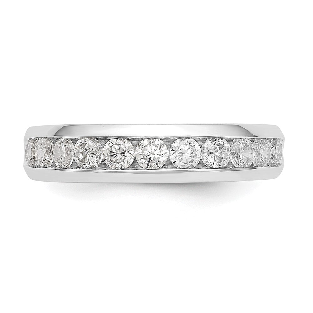 14K White Gold 11-Stone (Holds 11-2.6mm Round) Channel Band Mounting